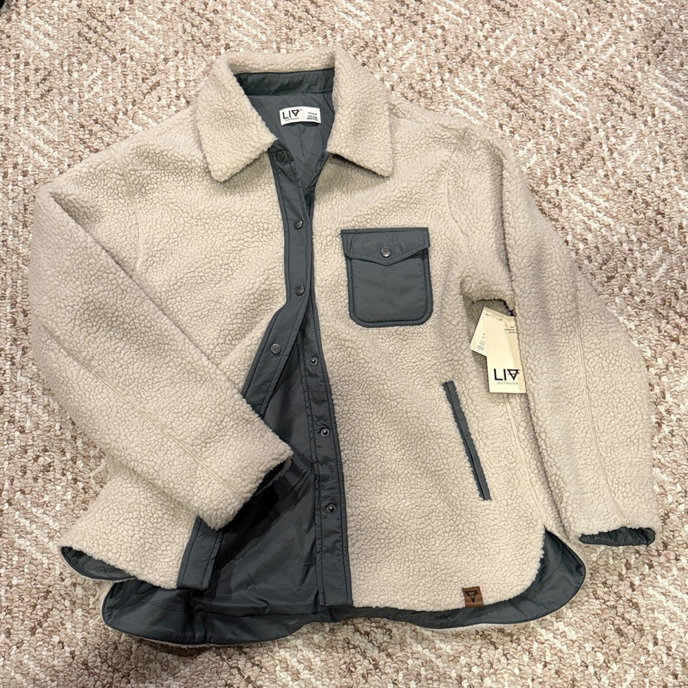 LIV Sherpa Jacket with Green Accents